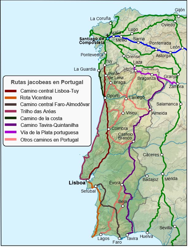 Chemins de Compostelle au Portugal